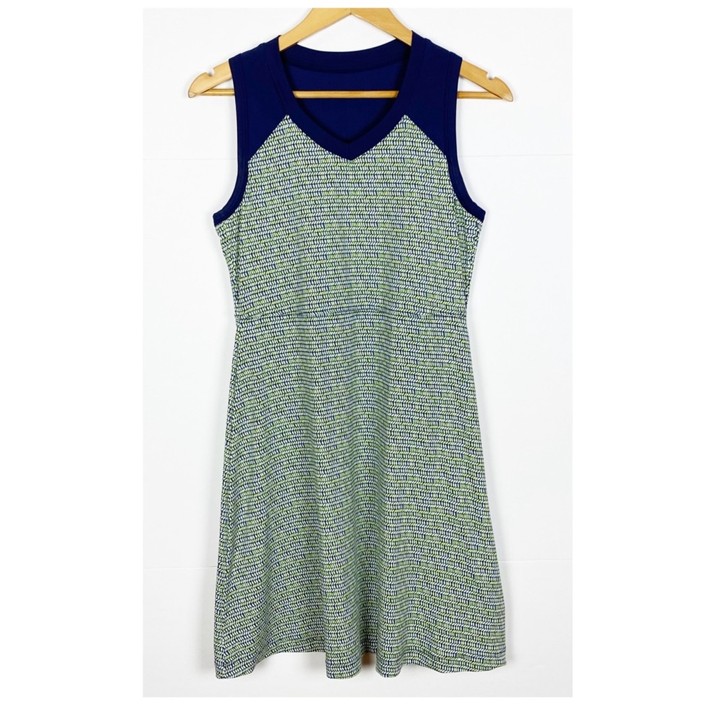Title Nine Blue and Green Sleeveless Sundress